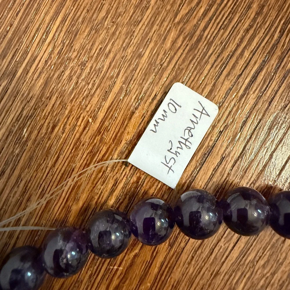 Gemstone Bead Lot | Amethyst Strand + Rose Quartz Donut | Jewelry Making - Picture 2 of 4